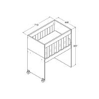Mini-berço Com Colchão Ditália Bbi-54 Branco - 3
