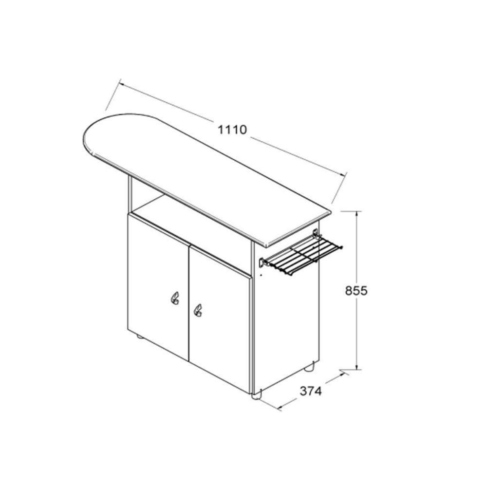 Tábua De Passar Ditália 2 Portas Mp-50 Branco - 3