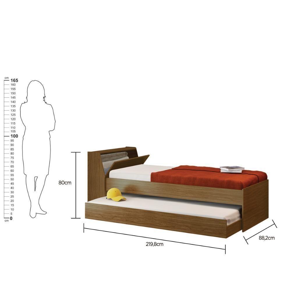 Cama Solteiro Bicama Com 2 Colchões Ditália Bb-28 Diamond - 9