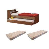 Cama Solteiro Bicama Com 2 Colchões Ditália Bb-28 Diamond - 1