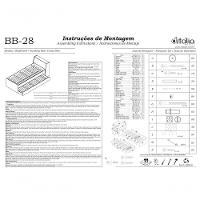 Cama Solteiro Bicama Com 2 Colchões Ditália Bb-28 Preto - 3