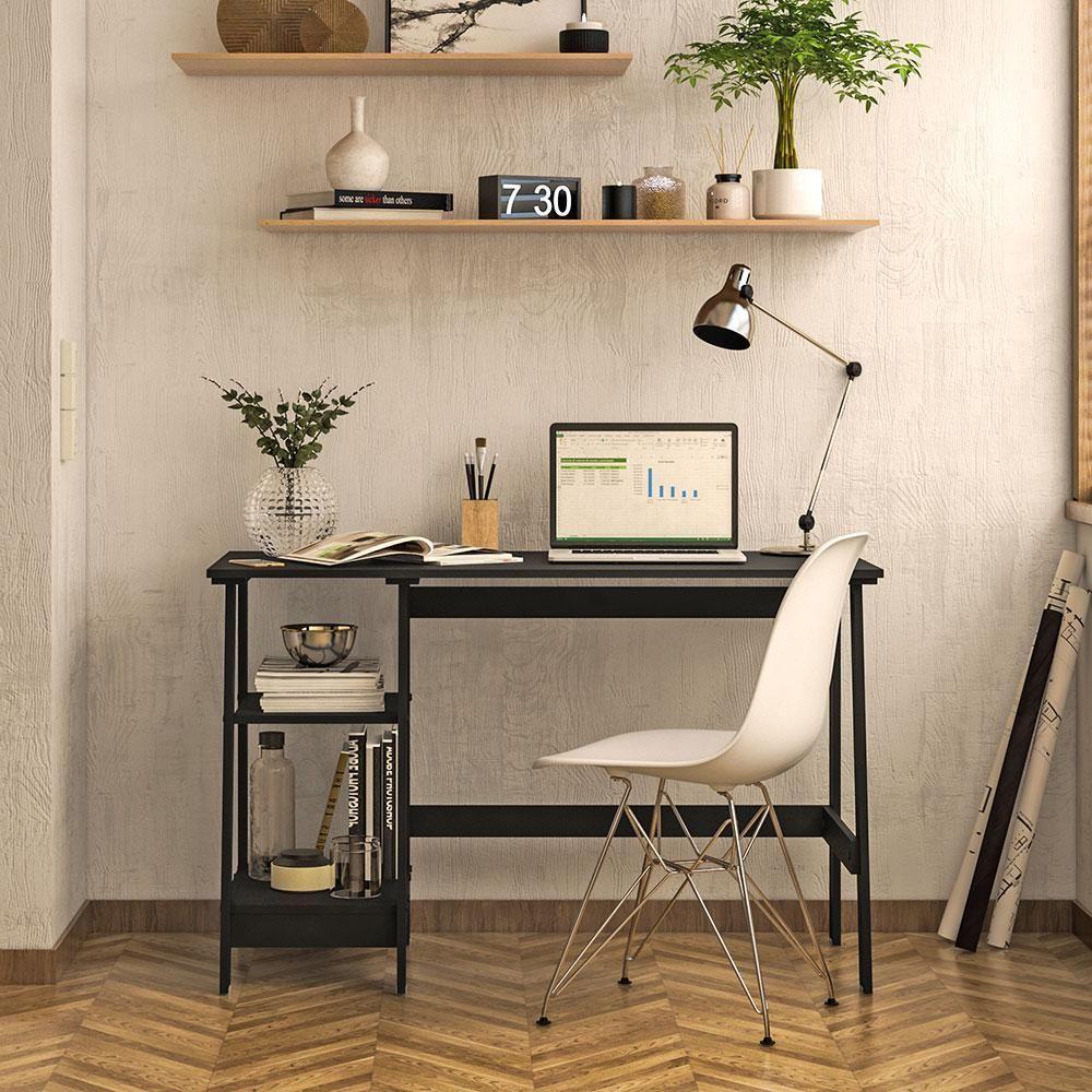 Mesa Escritório Escrivaninha Ditália Mc-190 Preto - 2