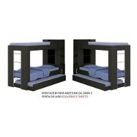 Beliche Cama Auxiliar Com 3 Colchões Ditália Treliche Cm-15 Preto - 5