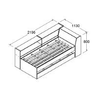 Cama Solteiro Bicama Est Com 2 Colchões Ditália Bb2829 Branco - 3