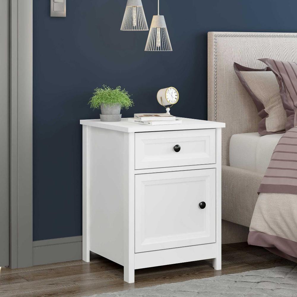 Mesa De Cabeceira Ditália 1 Gaveta 1 Porta Dm-114 Branco - 6