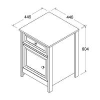 Mesa De Cabeceira Ditália 1 Gaveta 1 Porta Dm-114 Branco - 3