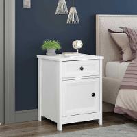 Mesa De Cabeceira Ditália 1 Gaveta 1 Porta Com Divisor Dm-114 Branco - 2