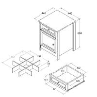 Mesa De Cabeceira Ditália 1 Gaveta 1 Porta Com Divisor Dm-114 Branco - 3