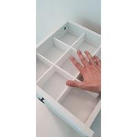 Mesa De Cabeceira Ditália 1 Gaveta 1 Porta Com Divisor Dm-114 Branco - 7