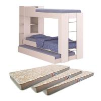 Beliche Cama Auxiliar Com 3 Colchões Ditália Treliche Cm-15 Branco - 1
