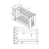 Beliche Cama Auxiliar Com 3 Colchões Ditália Treliche Cm-15 Branco - 3