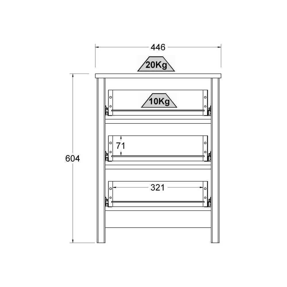 Mesa De Cabeceira Ditália Conjunto Com 2 Unidades Dm-114 Branco - 5