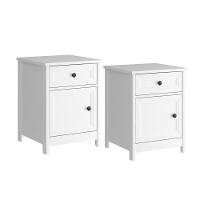 Mesa De Cabeceira Ditália Conjunto Com 2 Unidades Dm-114 Branco - 1