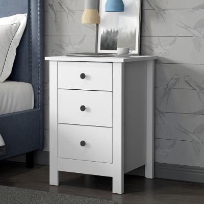 Mesa De Cabeceira Ditália 3 Gavetas Dm-113 Branco