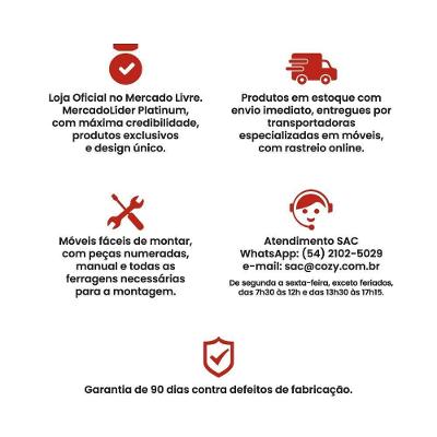Mesa De Cabeceira Ditália 3 Gavetas Dm-111 Branco