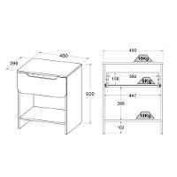 Mesa De Cabeceira Ditália 1 Gaveta Dm-126 Riviera - 3