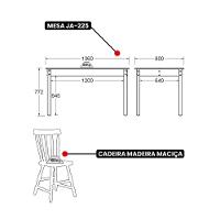 Mesa De Jantar Ditália Com 6 Cadeiras Ja-225 Diamond