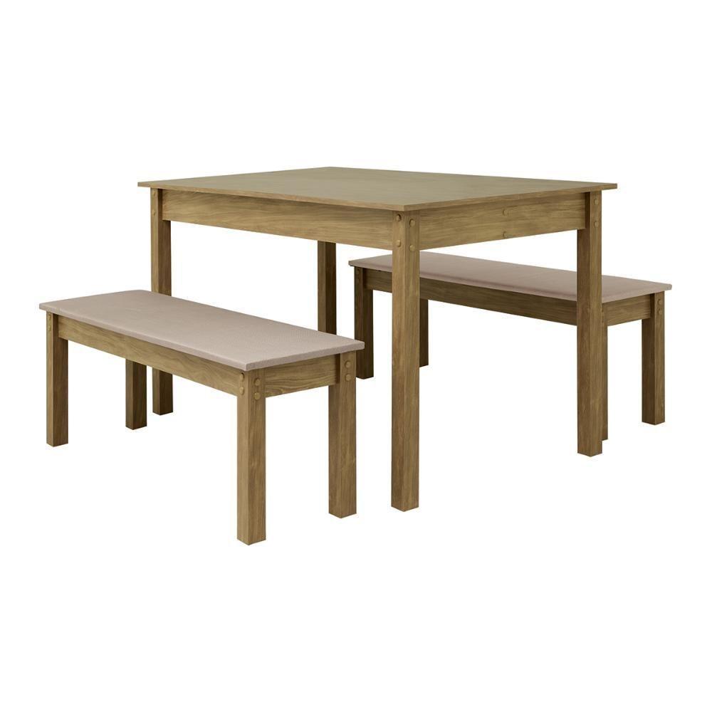 Mesa De Jantar Ditália 2 Bancos Ja-220 + Ja-225 Diamond - 1