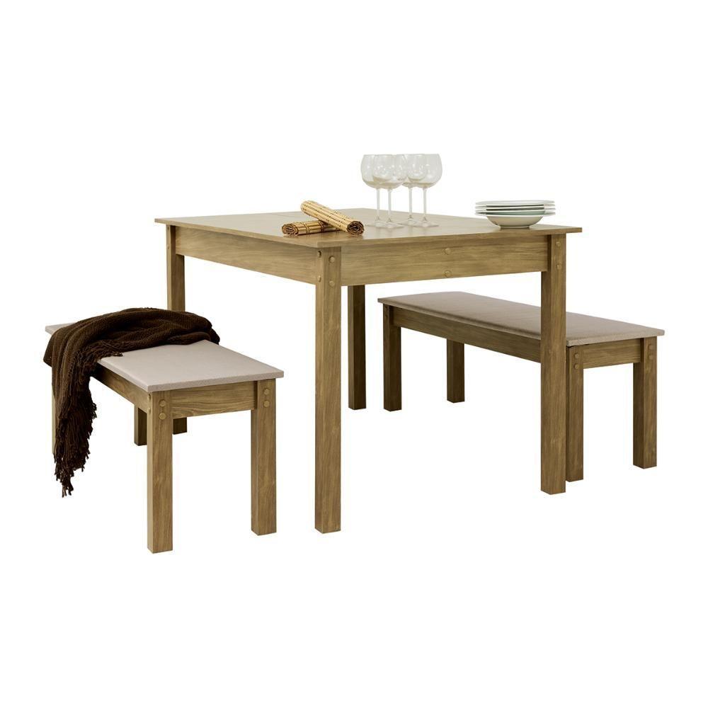 Mesa De Jantar Ditália 2 Bancos Ja-220 + Ja-225 Diamond - 2