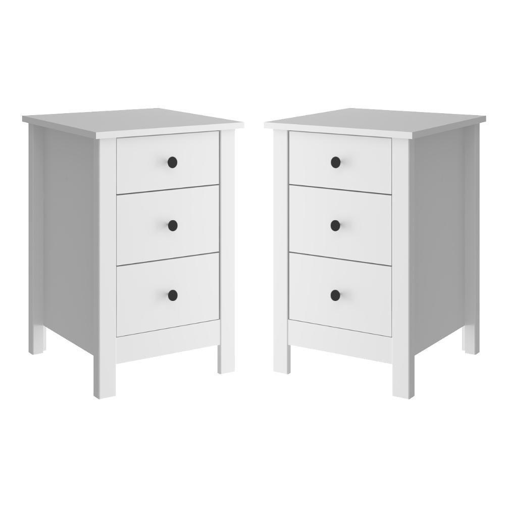 Mesa De Cabeceira Ditália Conjunto Com 2 Unidades Dm-113 Branco - 2