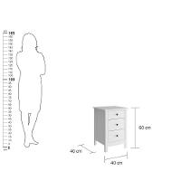 Mesa De Cabeceira Ditália Conjunto Com 2 Unidades Dm-113 Branco - 5