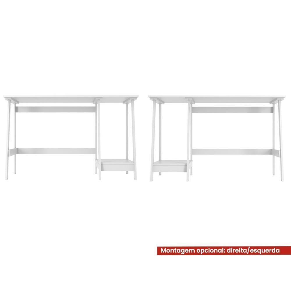 Mesa Escritório Escrivaninha Ditália Mc-190 Branco - 6