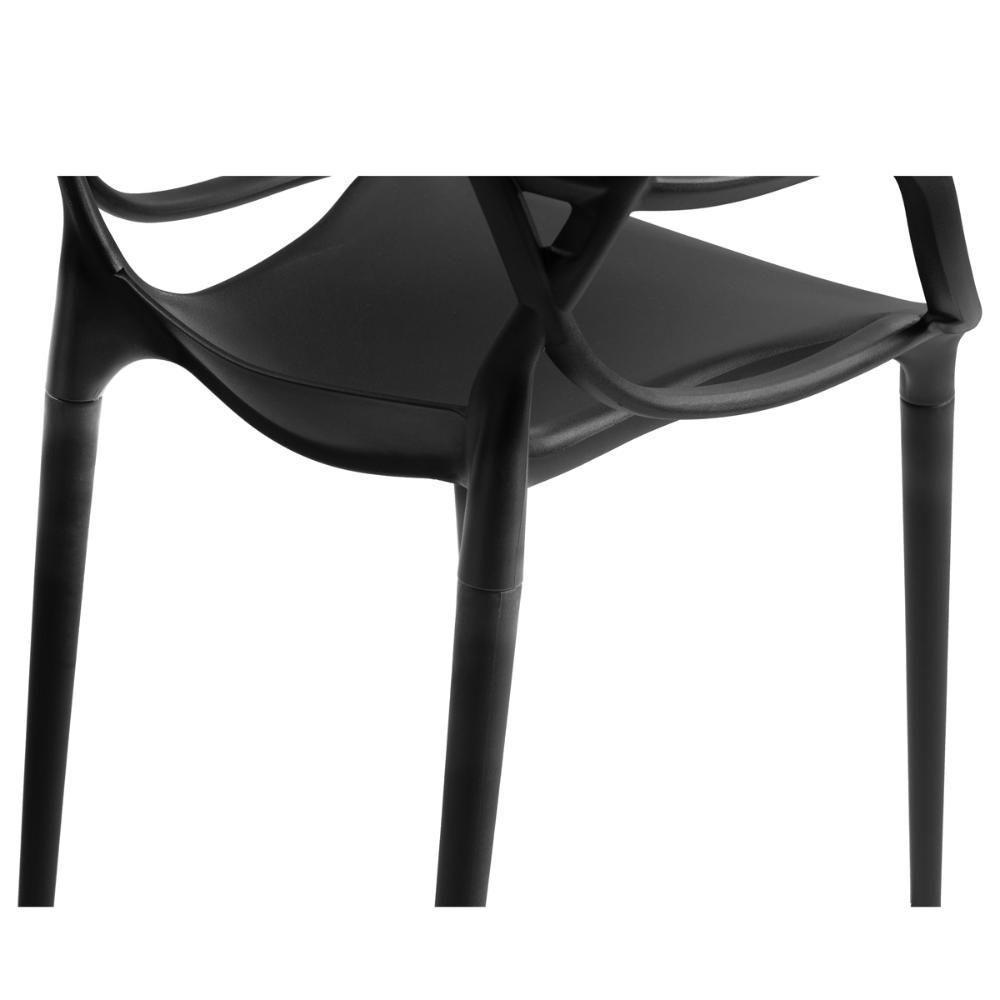 Kit 6 Cadeiras De Jantar Allegra Prática Empilhável - Preto - 5