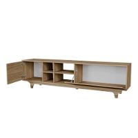 Rack Para Tv Até 75'' Com 2 Portas E Nichos 200cm Lars - Natural