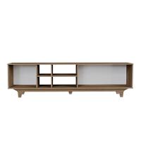 Rack Para Tv Até 75'' Com 2 Portas E Nichos 200cm Lars - Natural - 5