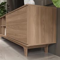 Rack Para Tv Até 75'' Com 2 Portas E Nichos 200cm Lars - Natural - 7