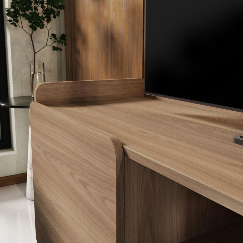 Rack Para Tv Até 65'' Com 2 Portas 150cm John - Natural - 7