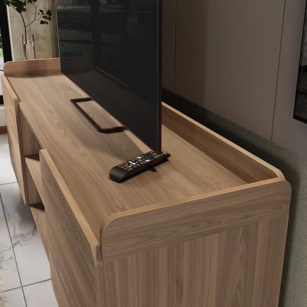 Rack Para Tv Até 65'' Com 2 Portas 150cm John - Natural - 8