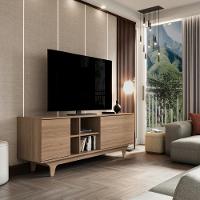 Rack Para Tv Até 65'' Com 2 Portas E Nichos 160cm Lars - Natural - 2