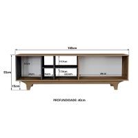 Rack Para Tv Até 65'' Com 2 Portas E Nichos 160cm Lars - Preto - 3