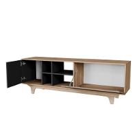 Rack Para Tv Até 65'' Com 2 Portas E Nichos 160cm Lars - Preto