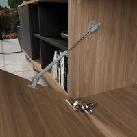 Rack Para Tv Até 65'' Com 2 Portas E Nichos 160cm Lars - Preto - 8