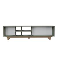 Rack Para Tv Até 75'' Com 2 Portas E Nichos 200cm Lars - Verde - 5