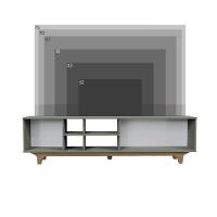 Rack Para Tv Até 75'' Com 2 Portas E Nichos 200cm Lars - Verde - 6