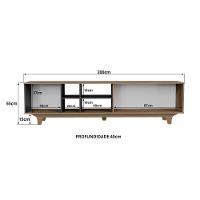 Rack Para Tv Até 75'' Com 2 Portas E Nichos 200cm Lars - Preto - 3