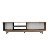 Rack Para Tv Até 75'' Com 2 Portas E Nichos 200cm Lars - Preto - 5