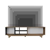 Rack Para Tv Até 75'' Com 2 Portas E Nichos 200cm Lars - Preto - 6