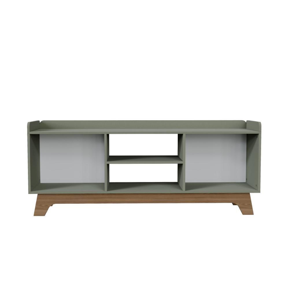 Rack Para Tv Até 65'' Com 2 Portas 150cm John - Verde - 5