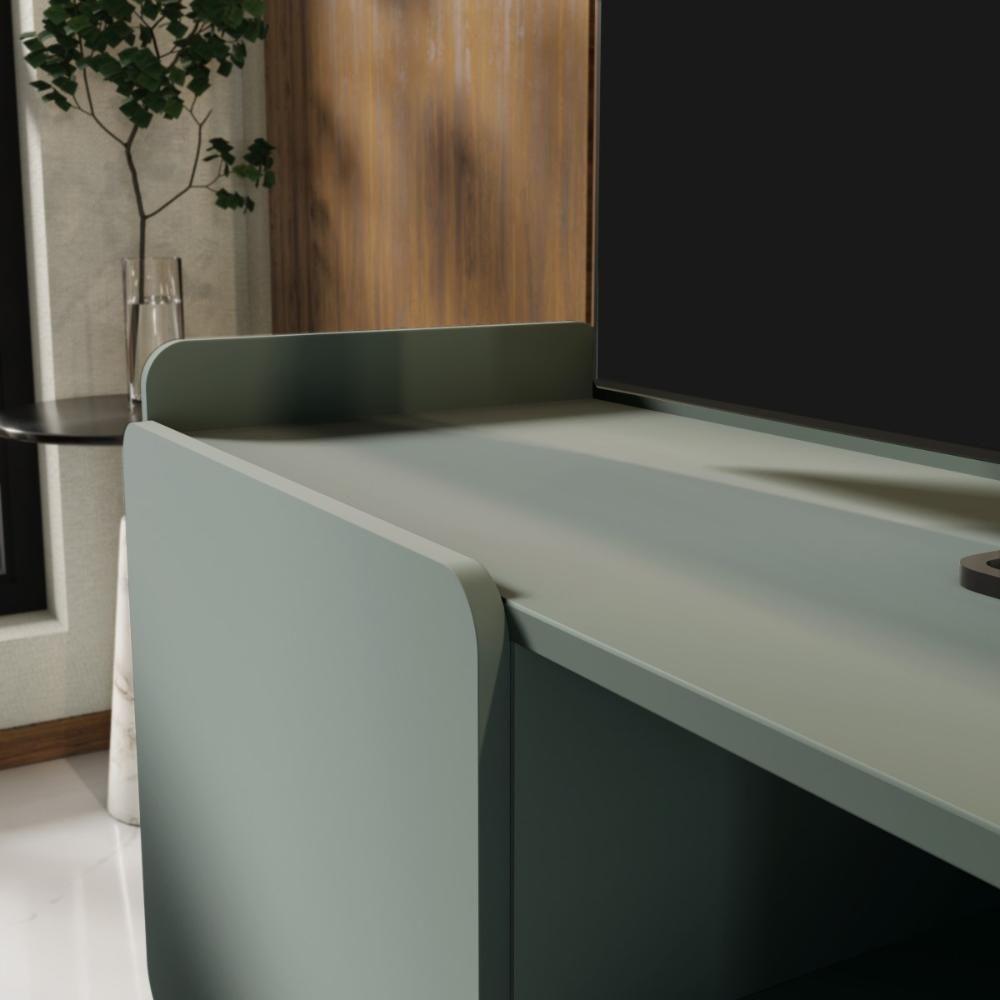 Rack Para Tv Até 65'' Com 2 Portas 150cm John - Verde - 7