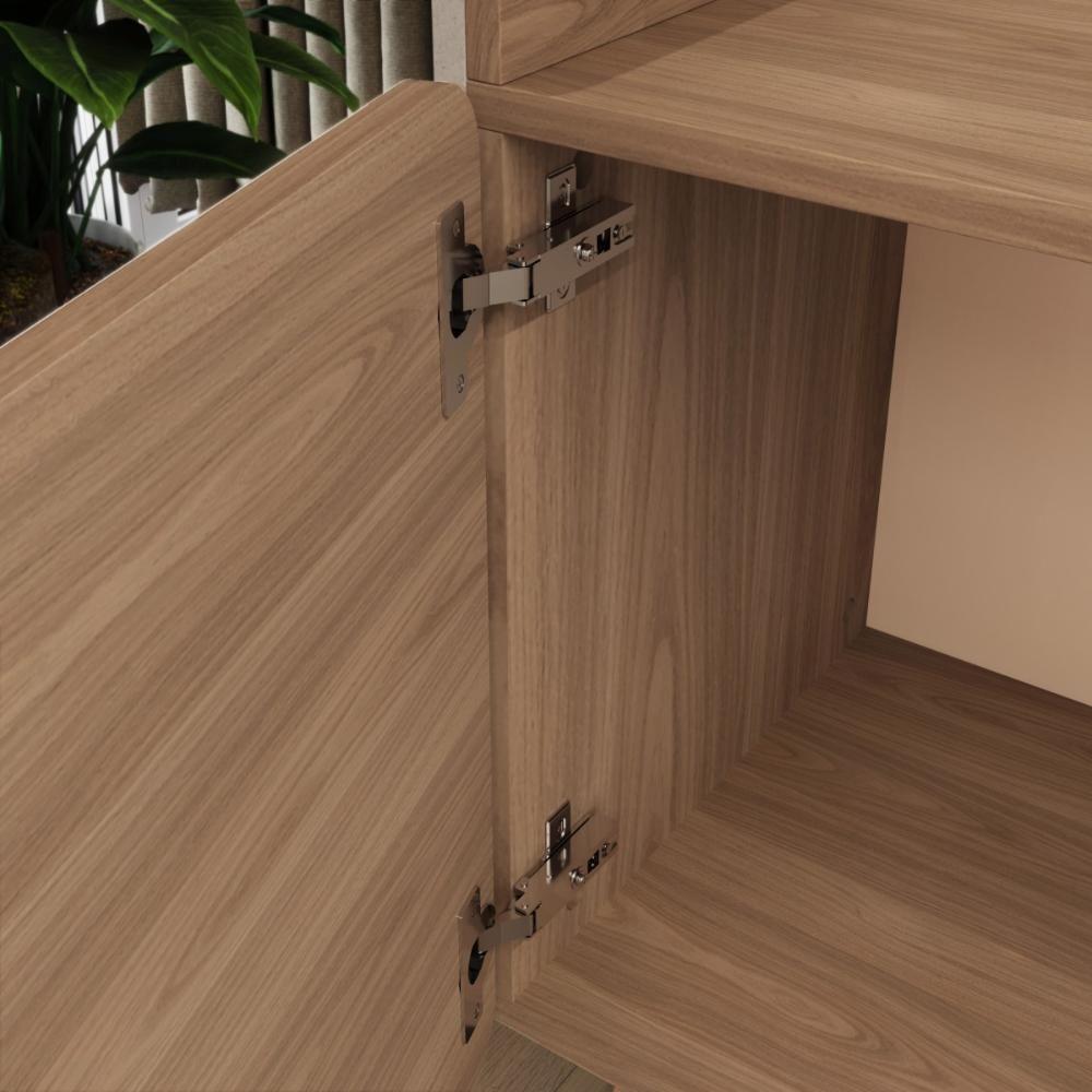 Rack Para Tv Até 75'' Com 3 Portas 200cm John - Natural - 8