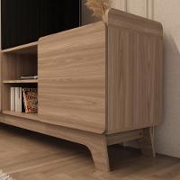 Rack Para Tv Até 75'' Com 3 Portas 200cm John - Natural - 7