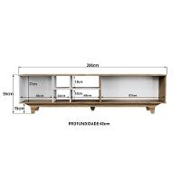 Rack Para Tv Até 75'' Com 2 Portas E Nichos 200cm Lars - Branco - 3