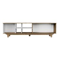 Rack Para Tv Até 75'' Com 2 Portas E Nichos 200cm Lars - Branco