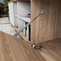 Rack Para Tv Até 75'' Com 2 Portas E Nichos 200cm Lars - Branco - 7