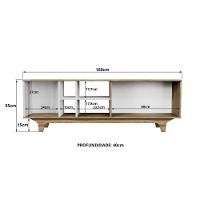 Rack Para Tv Até 65'' Com 2 Portas E Nichos 160cm Lars - Branco - 3