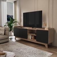 Rack Para Tv Até 75'' Com 3 Portas 200cm John - Preto - 2